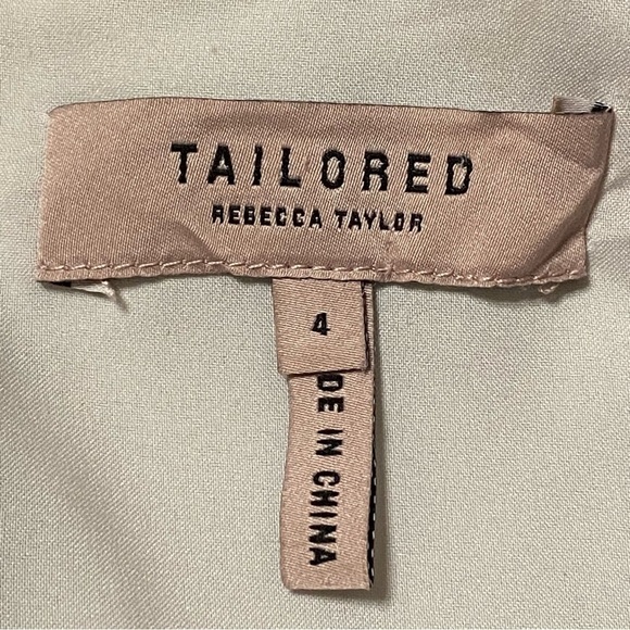 Rebecca Taylor Linen Ruffle Sleeve V-Neck Shift Dress Light Blue Size 4 - Picture 6 of 9